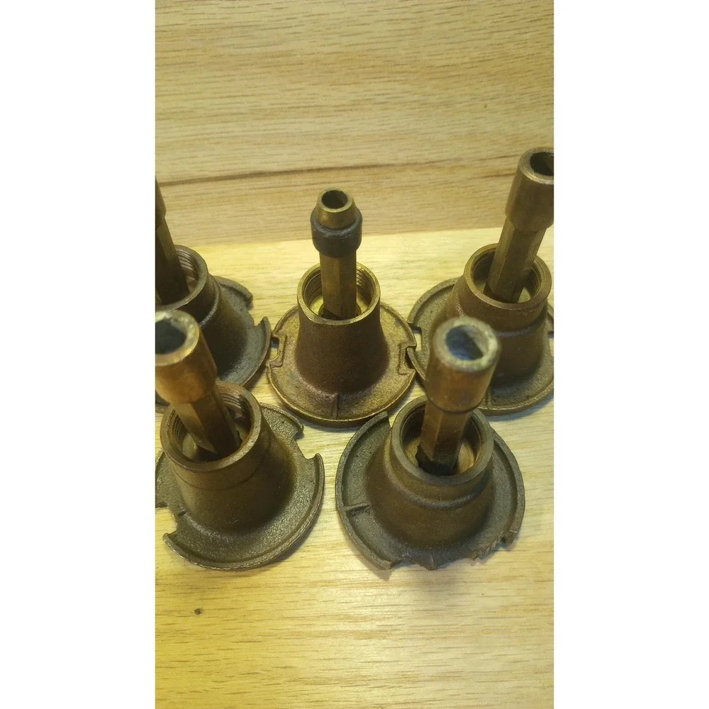 Master Restorer Set: 5 Polished Champion LA Brass Sprinkler Heads & Original...